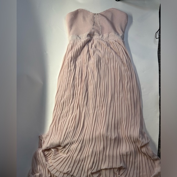 H&M Light Pink Strapless Pleated Maxi Dress NWT Size 10 - Picture 6 of 10